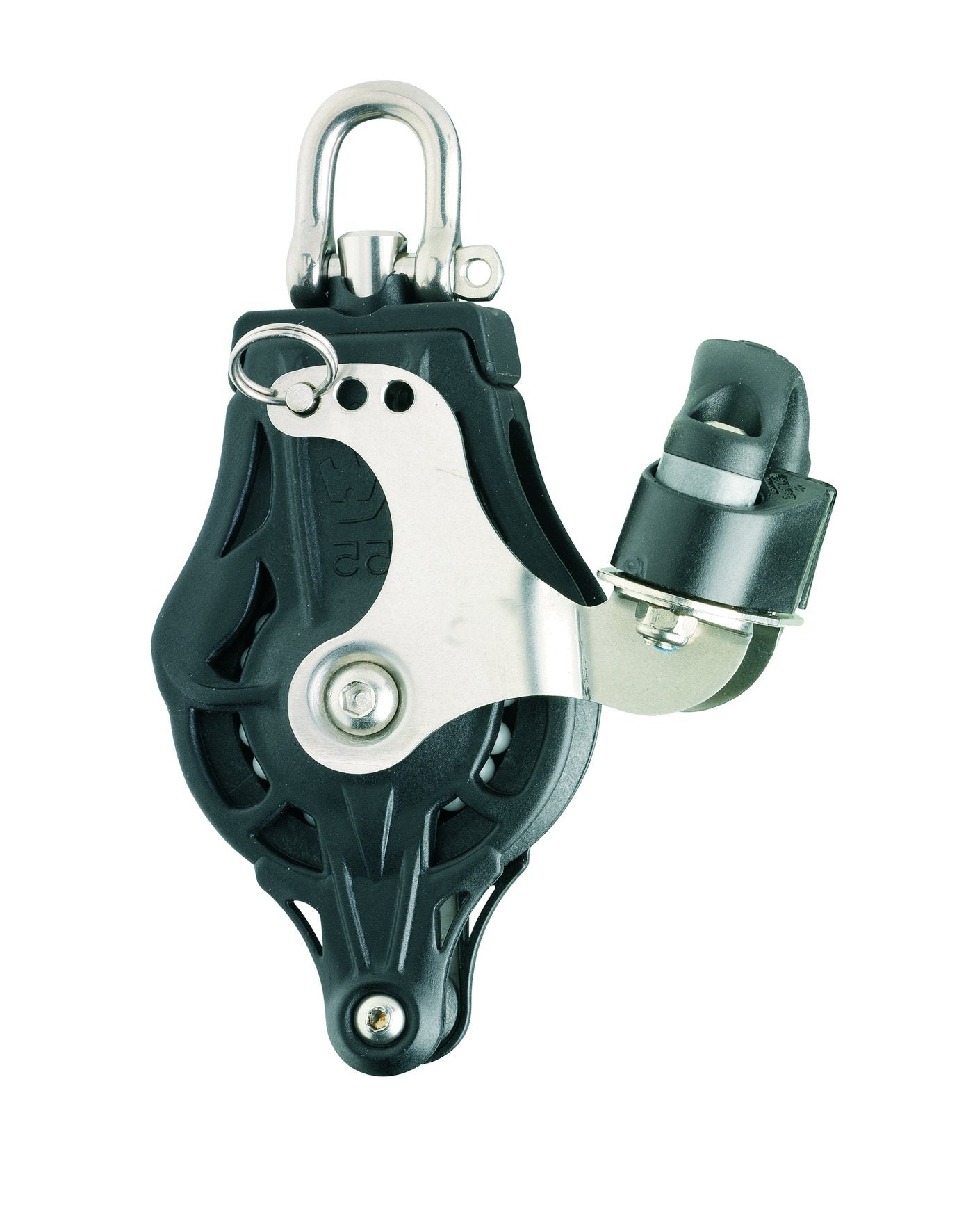 Wichard Single 1 3/8" (35mm) Ball Bearing Block w/ Swivel Head, Becket & Cam Cleat