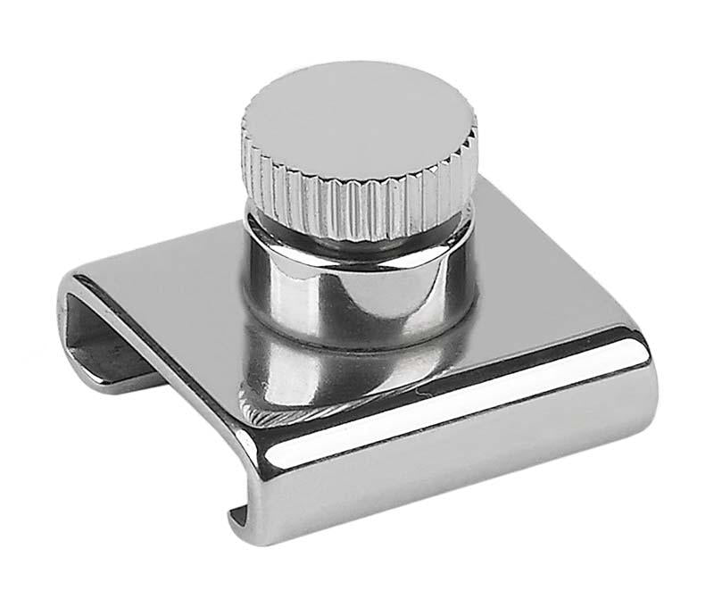 Schaefer 3/4" S.S. T-Track Slider - Adj. Stop/ Screw Pin