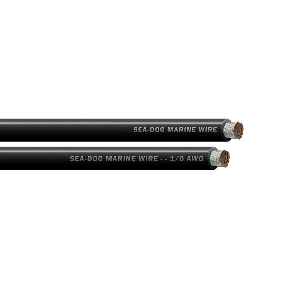 Sea-Dog 1/0 AWG Black Battery Cable - 25' [8011010]