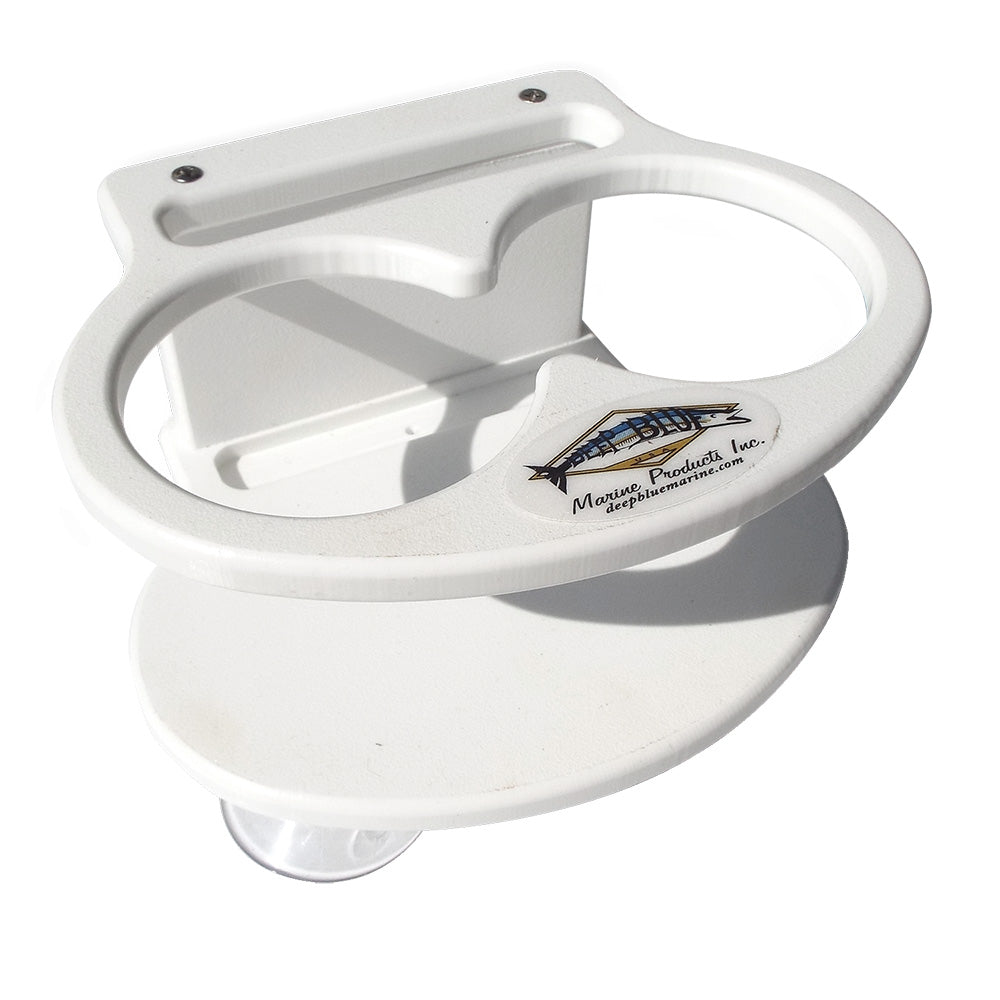 Deep Blue Marine Double Slim Can Drink Holder  Cell Phone - White [DSD-CELL]