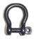 Wichard 1/4" Diameter Bow Shackle w/ Captive Pin - Black