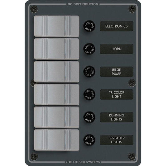 Blue Sea 8053 Slate Grey - 6 Position - Vertical [8053]