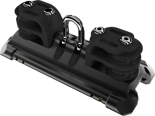 Lewmar Size 3 TB Car w/ Shackle & 2 Double CL Sheaves