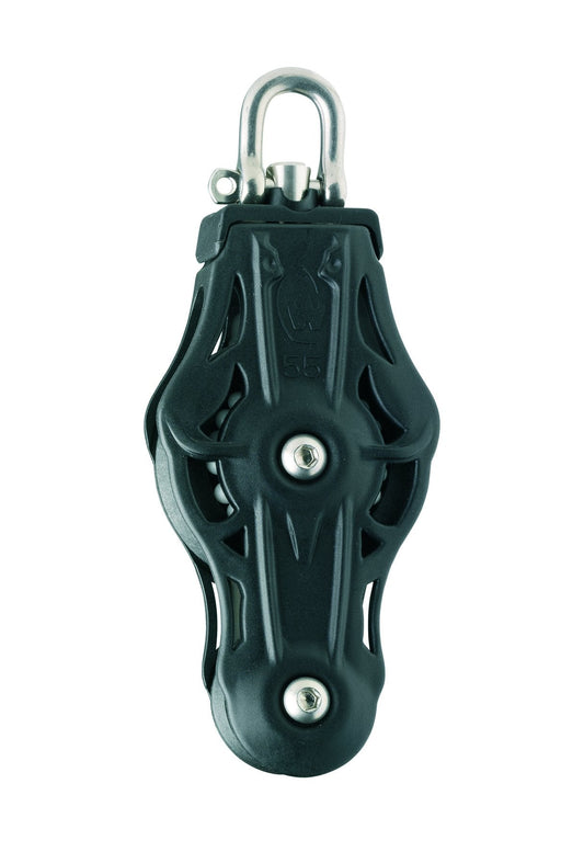 Wichard 2 11/64" (55mm) Ball Bearing Fiddle Block w/ Swivel Head