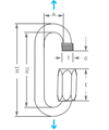 Peguet 5mm (3/16") Galvanized Steel Large Opening Maillon Rapide Quick Link