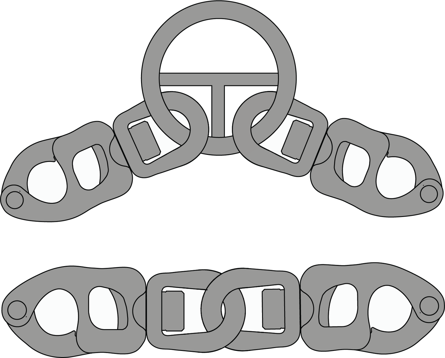 Tylaska T30 Shackle Std/Std Linked Bails