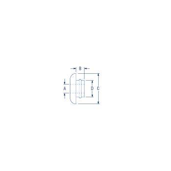 Ronstan Bush, Glue-In, SS Lined, 13mm ID x 5mm, Deep