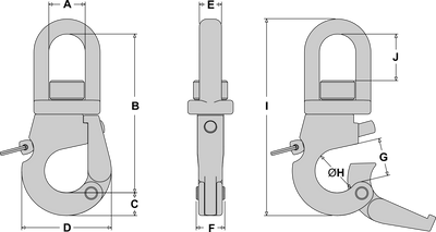 Tylaska SS20 Plunger Style Snap Shackle with Standard Bail