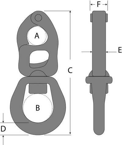 Tylaska 4 1/2" T12 Large Bail Snap Shackle