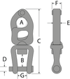 Tylaska 11.3" T50 Clevis Bail Snap Shackle