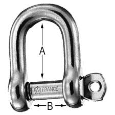 Wichard 1/4" Allen Head Pin D Shackle