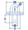 Ronstan Pad Eye, Removable, 20mm Bar